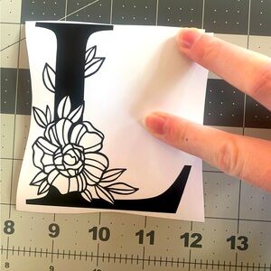 Black “L” Monogram Vinyl Decal